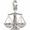 Schmuck Krone Kettenanhänger Sternzeichen Waage Anhänger mit Zirkonia 925 Silber rhodiniert Damen