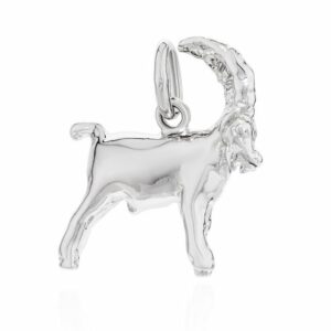 NKlaus Kettenanhänger Kettenanhänger Sternzeichen Steinbock 925 Silber glanz Anhänger Zodiac