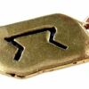 Kiss of Leather Kettenanhänger Rune Runen Anhänger Bronze Buchstabe P Perthro Würfelbecher