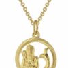 trendor Kette mit Anhänger Sternzeichen Wassermann Gold 333 Anhänger Ø 16 mm +