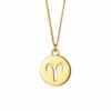 CAÏ Kette mit Anhänger Widder Sternzeichen 925/- Sterling Silber vergoldet