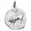 Schmuck Krone Kettenanhänger Sternzeichen Stier - Anhänger aus 925 Echt Silber Sterlingsilber Halsschmuck