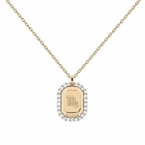 P D Paola Kette mit Anhänger Sternzeichen Skorpion Silber vergoldet
