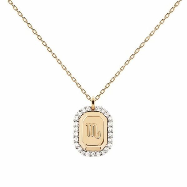 P D Paola Kette mit Anhänger Sternzeichen Skorpion Silber vergoldet