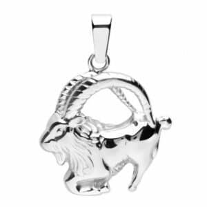 OSTSEE-SCHMUCK Kettenanhänger - Tierkreiszeichen Steinbock - Silber 925/000 -