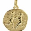 trendor Runder Anhänger Sternzeichen- Zwilling 585 Gold 16 mm