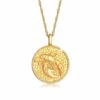 Elli Kette mit Anhänger Sternzeichen Krebs Zodiac Astro Münze 925 Silber