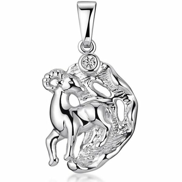 Materia Sternzeichenanhänger Widder / Aries 21. Mär. – 20. Apr. Zirkonia KA-472