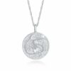 Elli Kette mit Anhänger Sternzeichen Fisch Zodiac Astro Münze 925 Silber