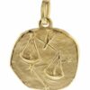 trendor Runder Anhänger Sternzeichen- Waage 585 Gold 16 mm