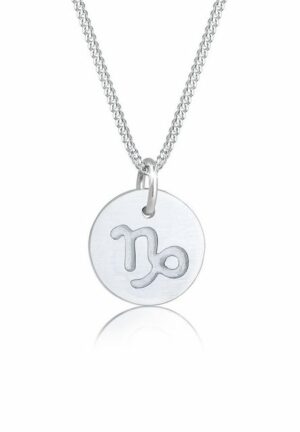 Elli Kette mit Anhänger Sternzeichen Steinbock Astro Matt 925 Silber