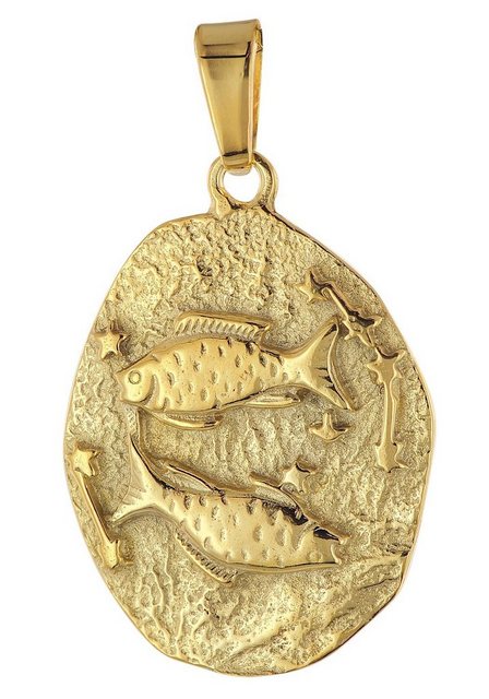 trendor Sternzeichenanhänger Sternzeichen- Fische Gold 333 / 8K 20 mm