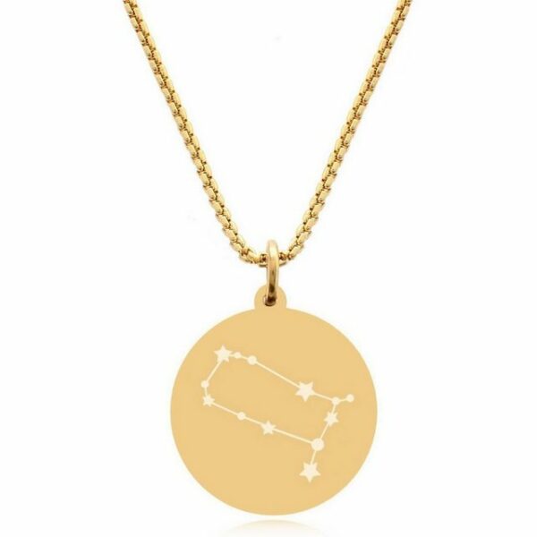 Timando Kette mit Anhänger Sternzeichen Sternbild Symbol Zwilling in goldfarben