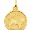 Adelia´s Kettenanhänger 333 Gold Sternzeichen Anhänger Löwe Ø 11