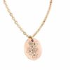 Gedankenwunder Manufaktur Sternzeichenanhänger Geburtsblume Oval roségold Anhänger Halskette Monate