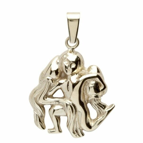 OSTSEE-SCHMUCK Kettenanhänger - Tierkreiszeichen Wassermann - Gold 585/000 -