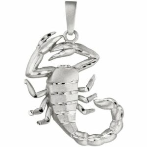 Schmuck Krone Kettenanhänger Anhänger Sternzeichen Skorpion aus 925 Silber