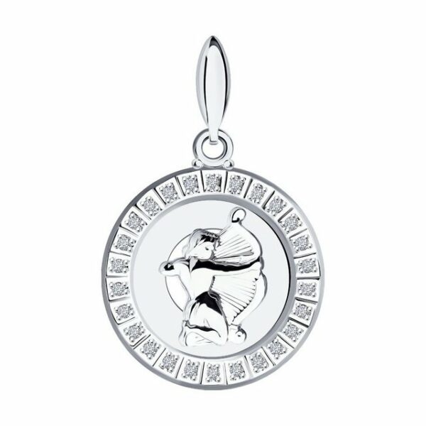 Zolotoy Sternzeichenanhänger Schütze 925 Silber Zirkonia 94031391 Glänzend Rhodiniert (1-tlg)