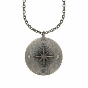 CAÏ Kette mit Anhänger Element Feuer 925/- Sterling Silber oxidiert