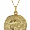 trendor Panzerkette Fische Sternzeichen Ø 20 mm mit 333/8K Goldkette für