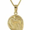 trendor Kette mit Anhänger Stier Sternzeichen Gold 333/8K mit goldplattierter Kette