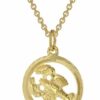 trendor Kette mit Anhänger Sternzeichen Krebs Gold 333 Anhänger Ø 16 mm +