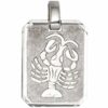 Schmuck Krone Kettenanhänger Anhänger Sternzeichen Krebs aus 925 Silber teilmattiert Horoskop