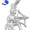 unbespielt Sternzeichenanhänger Kettenanhänger Anhänger Sternzeichen Schütze glänzend rhodiniert 925 Silber 15 x 12 mm inklusive Schmuckbox