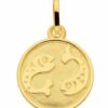 Adelia´s Kettenanhänger 333 Gold Sternzeichen Anhänger Fisch Ø 11