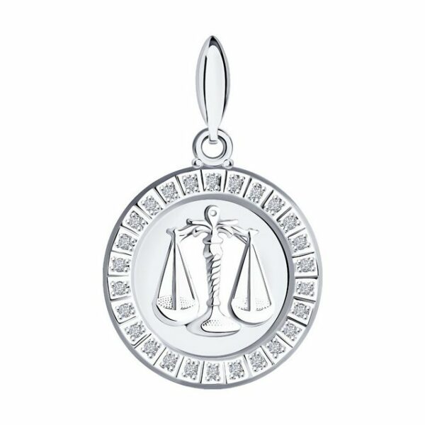 Zolotoy Sternzeichenanhänger Waage 925 Silber Zirkonia 94031389 Silberschmuck (1-tlg)