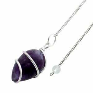 Berk Räucherstäbchen-Halter Spiral Amethyst Berk PE-005-AM Pendel Panzerkette Metall versilbert