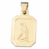 Schmuck Krone Kettenanhänger Sternzeichen Jungfrau - Goldanhänger Anhänger 333 Gold Halsschmuck Unisex
