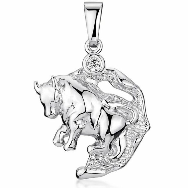 Materia Sternzeichenanhänger Stier / Taurus 21. Apr. – 20. Mai Zirkonia KA-471