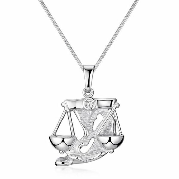 Materia Sternzeichenanhänger Waage / Libra 24. Sep. – 23. Okt. Zirkonia KA-466