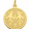 Adelia´s Kettenanhänger 333 Gold Sternzeichen Anhänger Zwilling Ø 16 mm
