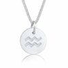 Elli Kette mit Anhänger Sternzeichen Wassermann Astro Matt 925 Silber
