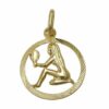 Schmuck Krone Kettenanhänger Anhänger Kettenanhänger Sternzeichen Jungfrau aus 375 Gold Gelbgold Unisex