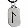 Kiss of Leather Kettenanhänger Rune Laguz 925 Sterling Silber Buchstabe L