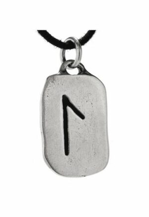 Kiss of Leather Kettenanhänger Rune Laguz 925 Sterling Silber Buchstabe L