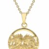 trendor Kette mit Anhänger Sternzeichen Zwilling Gold 333 mit Perle + vergoldete Kette