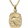 trendor Kette mit Anhänger Fische Sternzeichen Gold 333 / 8K mit vergoldeter Silberkette