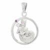 NKlaus Kettenanhänger 15mm Kettenanhänger echt Amethyst Wassermann 925 Silber Sternzeichen Z