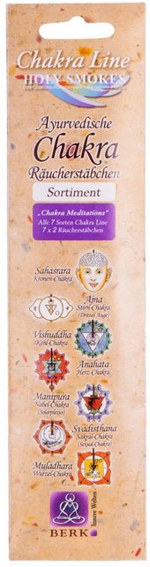 Berk Räucherstäbchen-Halter Chakra Meditations Line Sortiment Berk HS-C Räucherstäbchen 5 Pack