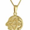 trendor Kette mit Anhänger Schütze Sternzeichen Gold 333/8K mit goldplattierter Kette