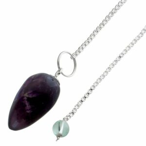 Berk Räucherstäbchen-Halter Pendel Berk PE-002-AM Panzerkette Amethyst Metall versilbert Handar