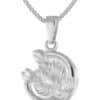 trendor Kette mit Anhänger Krebs Sternzeichen mit 925 Silber Ø 15 mm