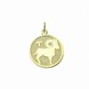 Adelia´s Kette mit Anhänger 333 Gold Sternzeichen Anhänger Widder Ø 16 mm