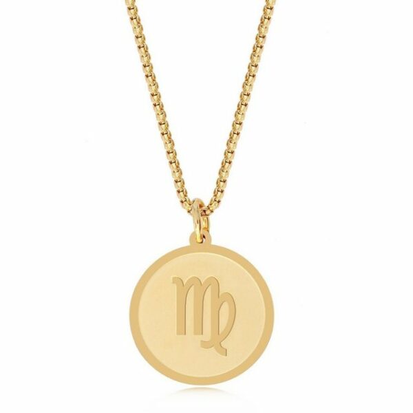 Timando Kette mit Anhänger Sternzeichen Symbol Jungfrau in goldfarben