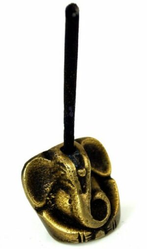 Guru-Shop Räucherstäbchen-Halter Räucherstäbchenhalter Ganesh aus Messing - 2