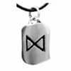Kiss of Leather Kettenanhänger Rune Dagaz Anhänger 925 Sterling Silber Buchstabe D Dagaz Daeg Licht